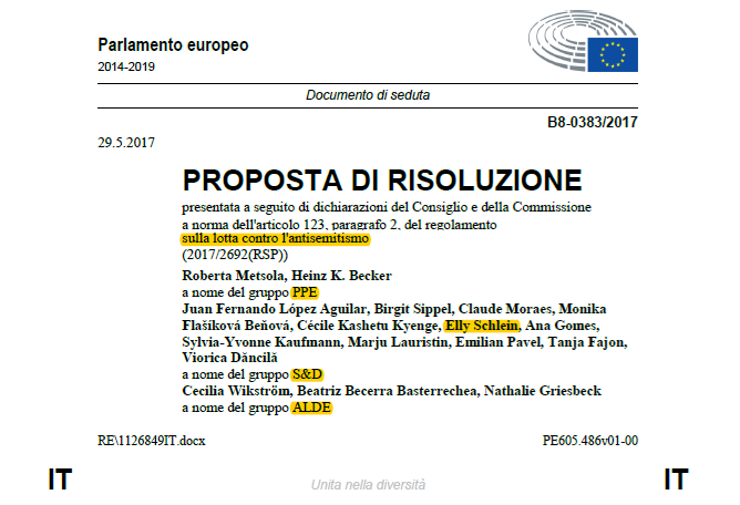 UE 2017 proposta Ihra