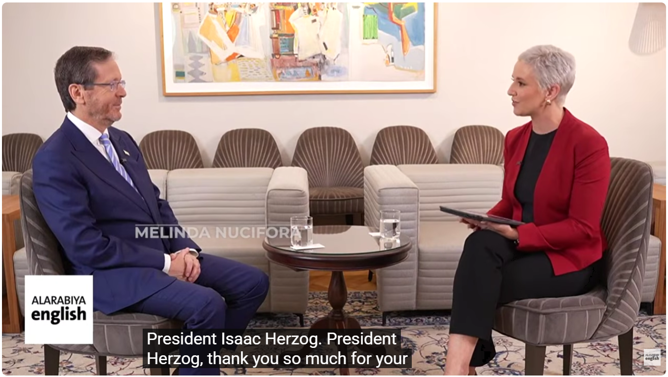 Al Arabiya intervista il Presidente Herzog 2